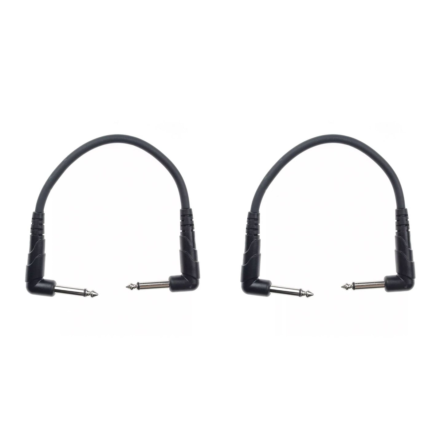 D'Addario Right Angle 6" Patch Cable (0.5') 2 Pack Bundle Accessories / Cables