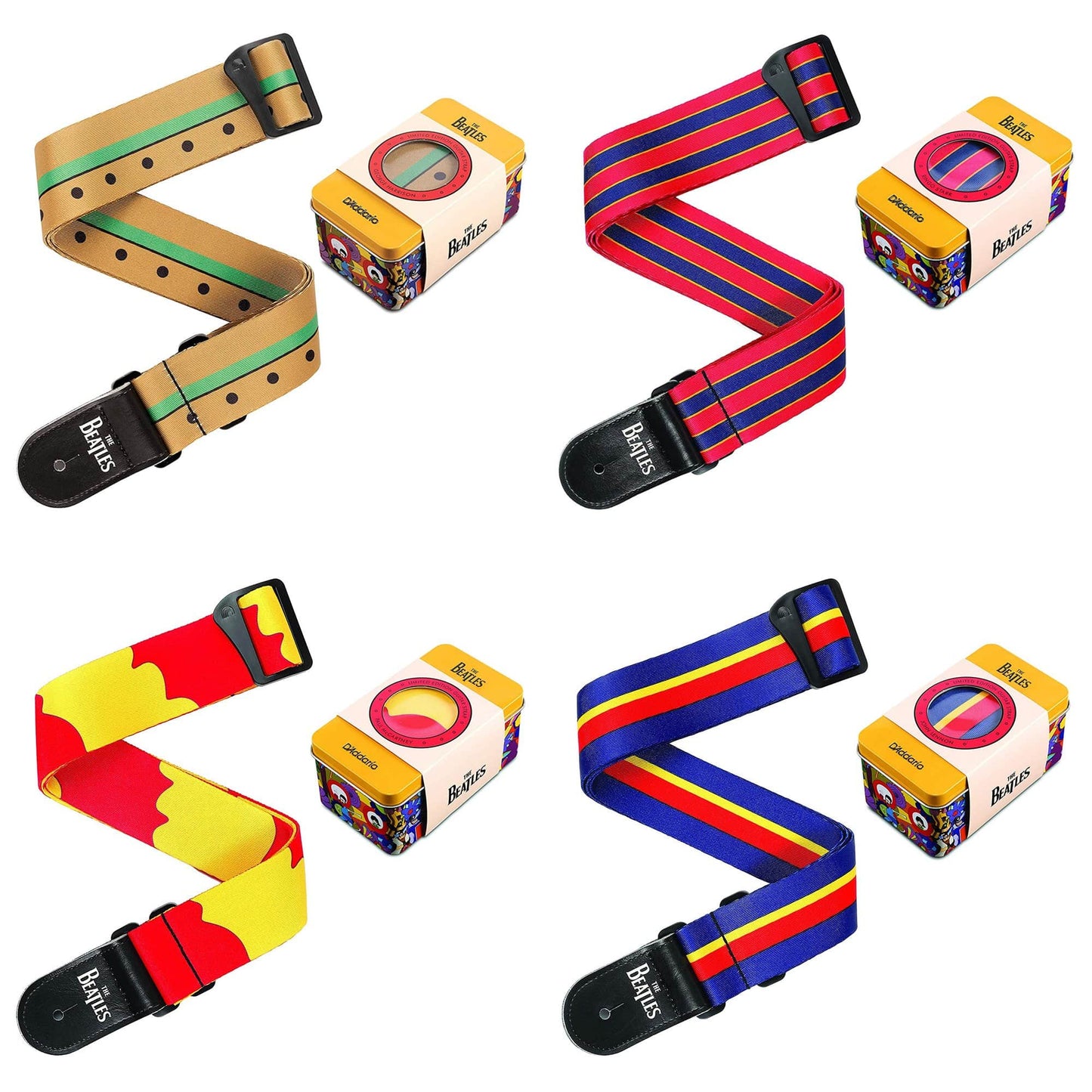 D'Addario Beatles Yellow Submarine 50th Anniversary Guitar Strap Collection Accessories / Straps
