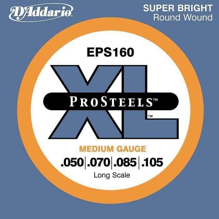 D\'Addario ProSteels EPS160 Medium Gauge Long Scale Bass Strings 50-105 Accessories / Strings / Bass Strings
