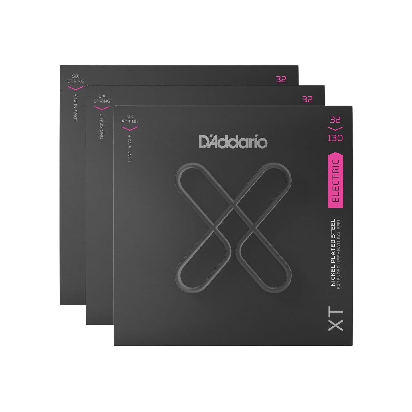 D'Addario XT Nickel 6-String Electric Bass Regular Light 32-130 3 Pack Bundle Accessories / Strings / Bass Strings
