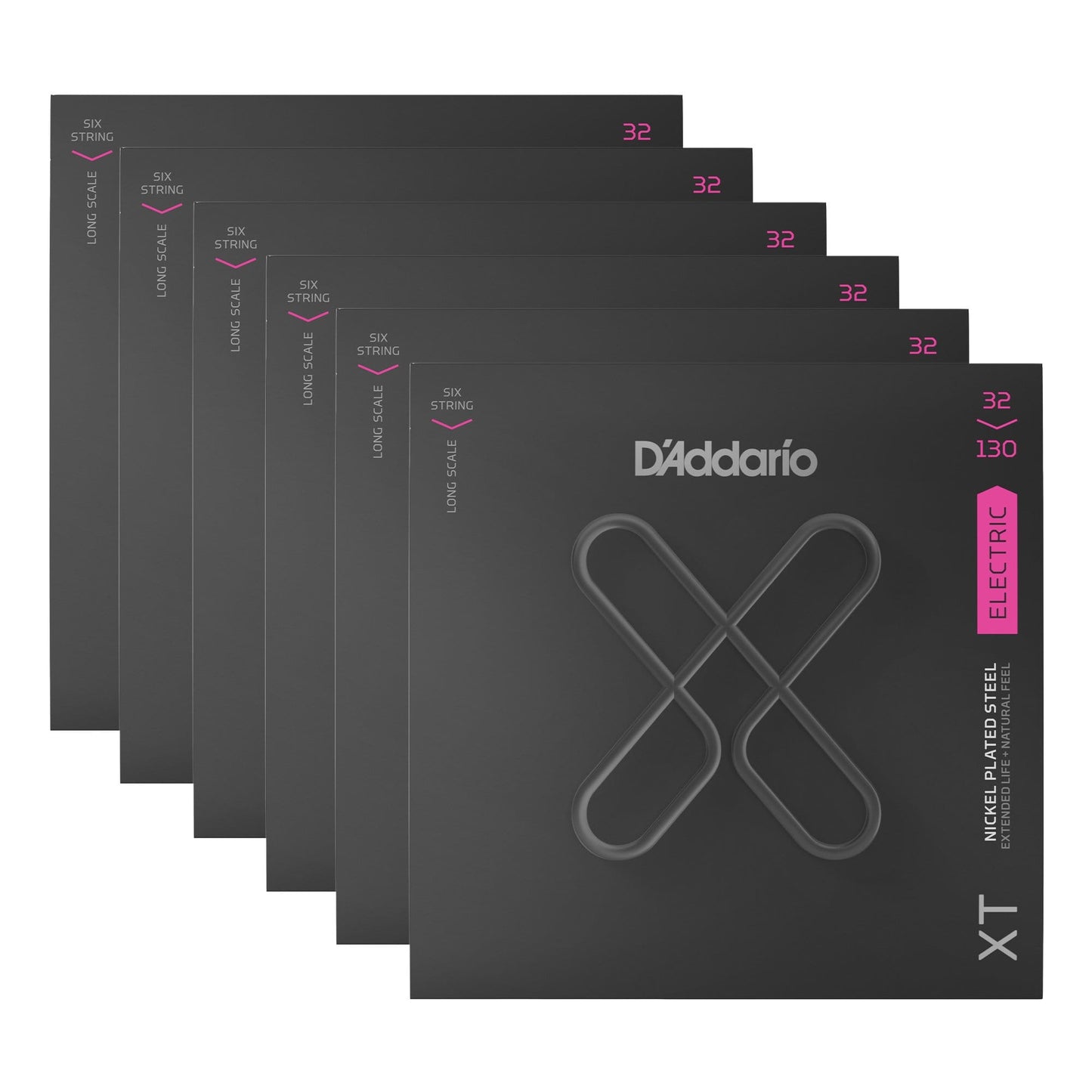 D'Addario XT Nickel 6-String Electric Bass Regular Light 32-130 6 Pack Bundle Accessories / Strings / Bass Strings