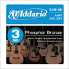 D'Addario EJ16-3D Acoustic Phosphor Bronze Light 12-53 3-Pack Accessories / Strings / Guitar Strings