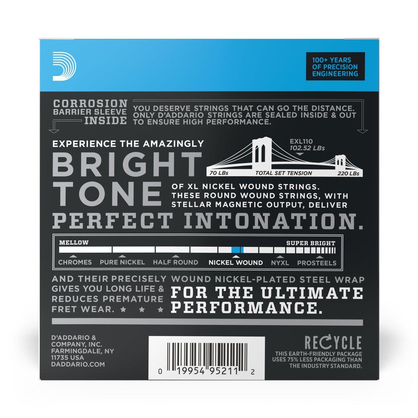 D'Addario EXL110-10P Electric Light 10-46 10-Pack Accessories / Strings / Guitar Strings