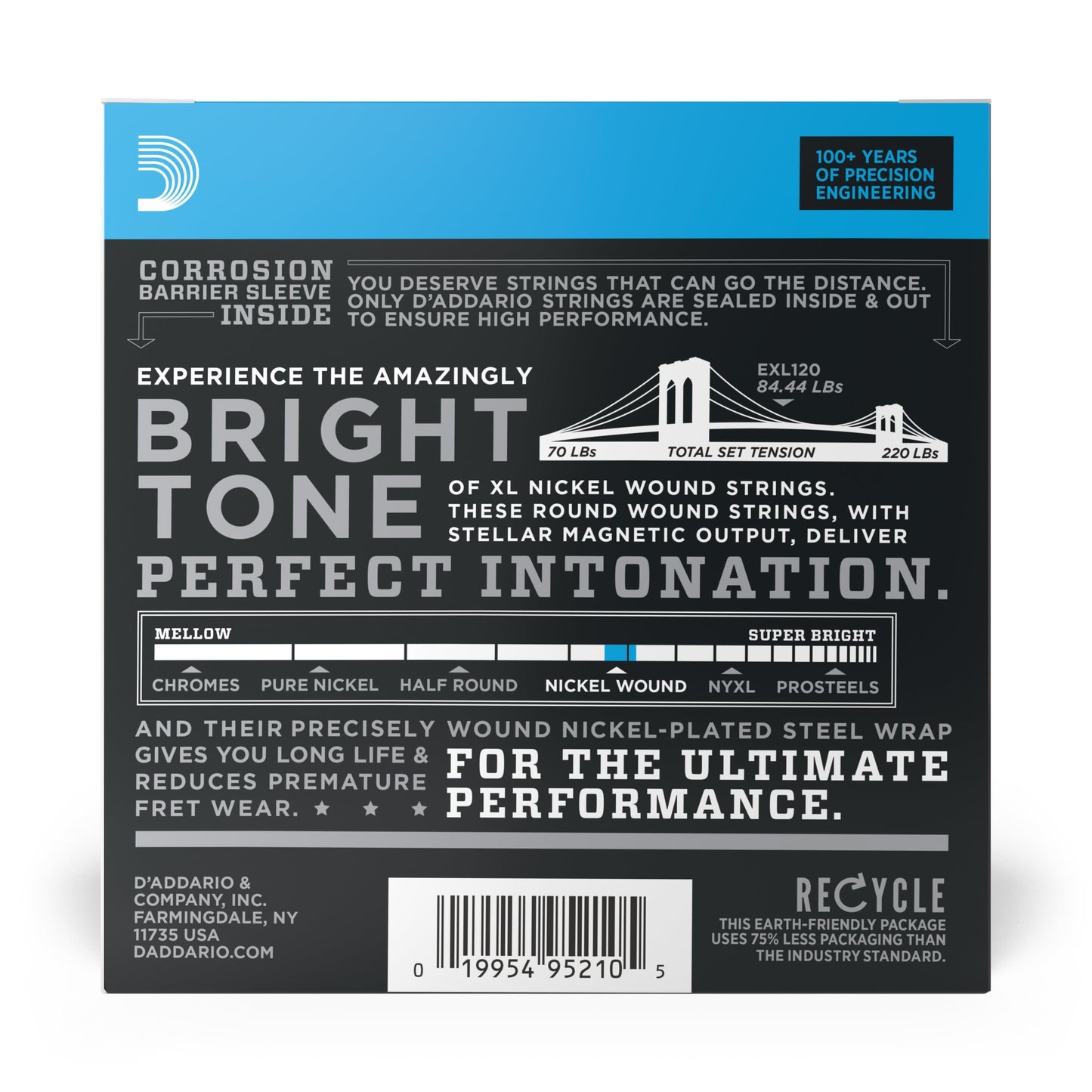 D'Addario EXL120-10P Electric Super Light 9-42 10-Pack Accessories / Strings / Guitar Strings