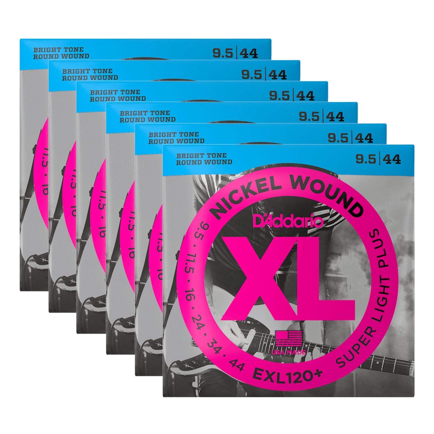 D'Addario EXL120+ Electric Super Light Plus 9.5-44 6 Pack Bundle Accessories / Strings / Guitar Strings