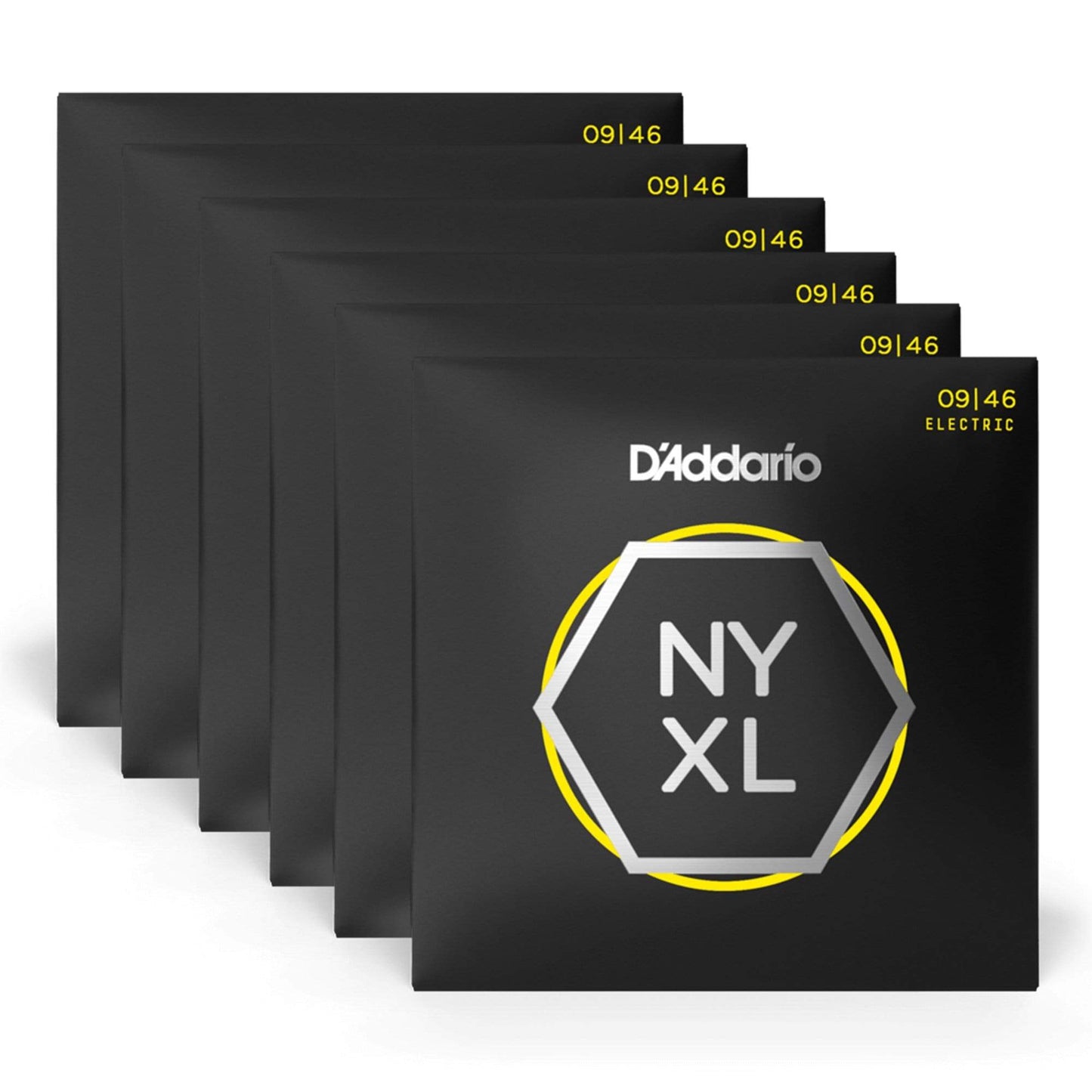 D'Addario NYXL Electric Guitar Strings Super Light Top/Regular Bottom 9-46 6 Pack Bundle Accessories / Strings / Guitar Strings
