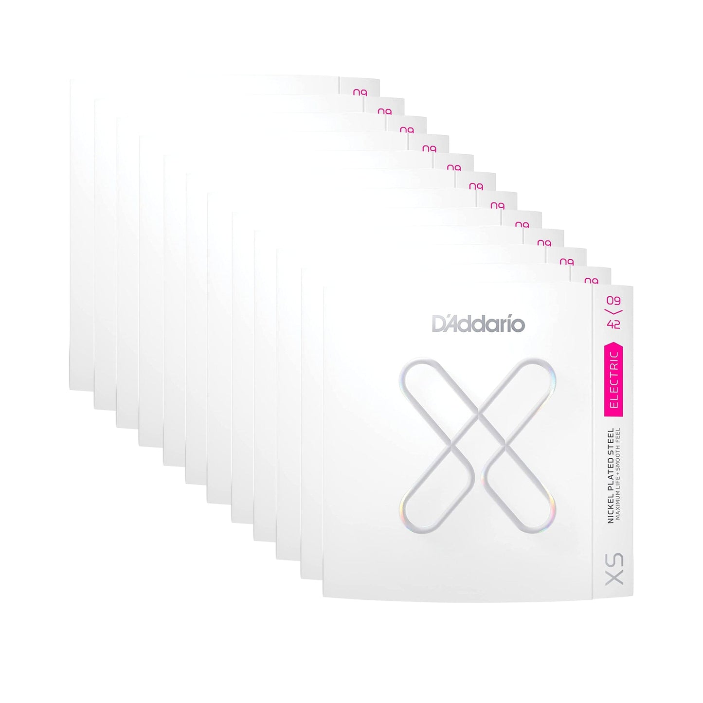 D'Addario XS Coated Electric Nickel Wound 09-42 Super Light 12 Pack Bundle Accessories / Strings / Guitar Strings