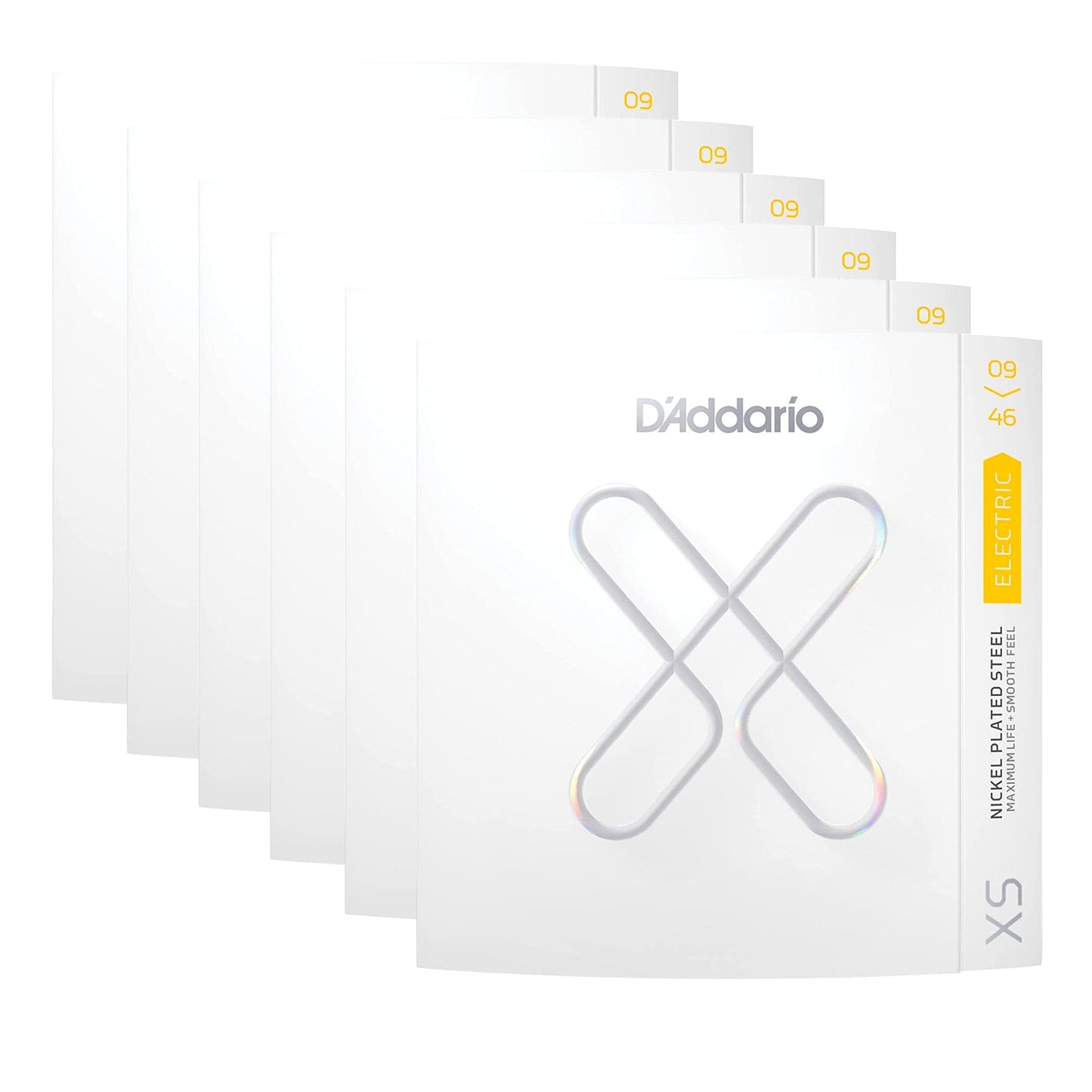 D'Addario XS Coated Electric Nickel Wound 09-46 Super Light Top/Regular Bottom 6 Pack Bundle Accessories / Strings / Guitar Strings