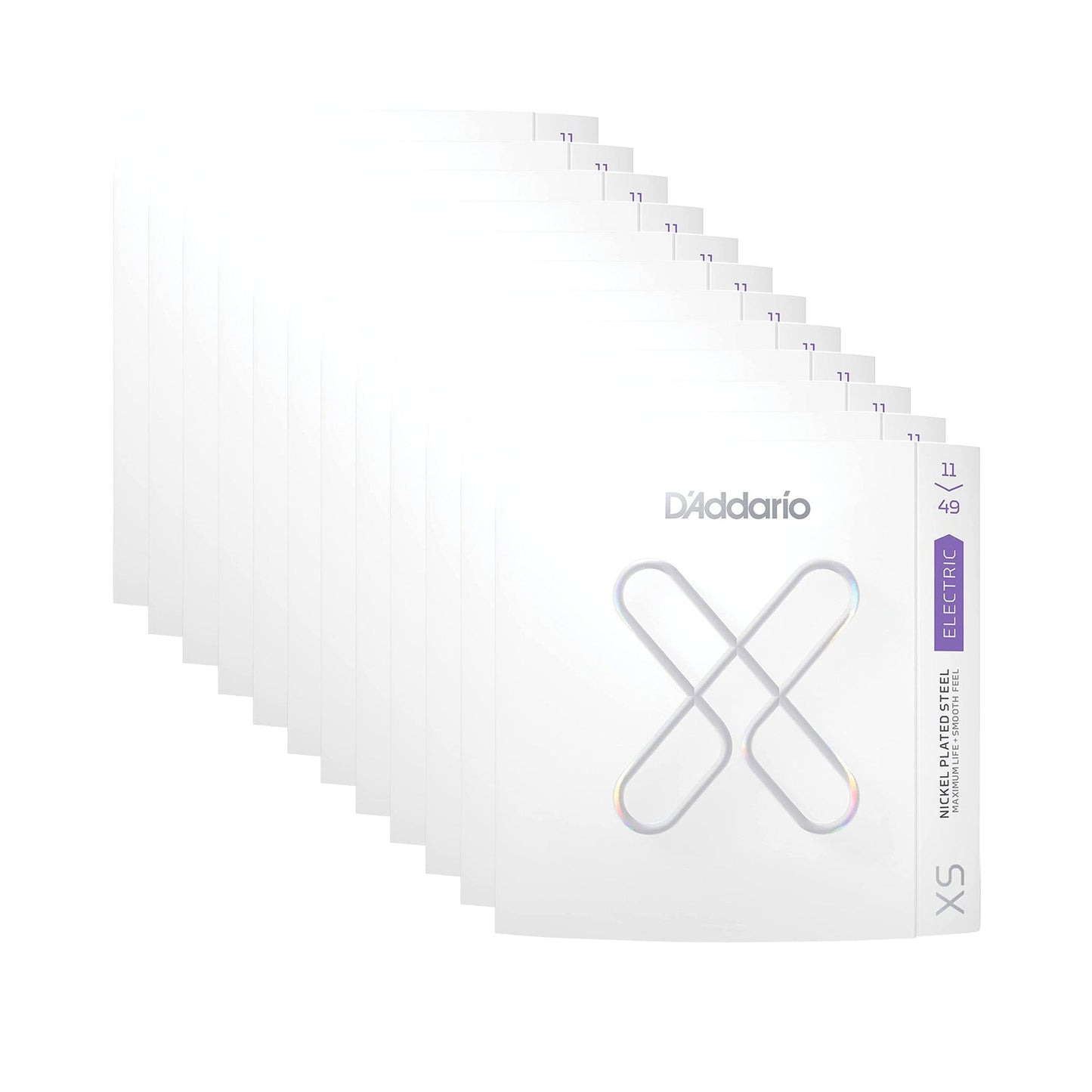 D'Addario XS Coated Electric Nickel Wound 11-49 Medium 12 Pack Bundle Accessories / Strings / Guitar Strings