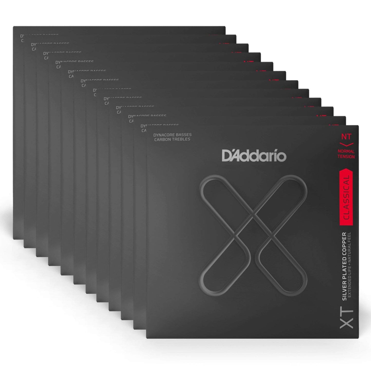 D'Addario XT Dynacore Carbon Classical Guitar Normal Tension 12 Pack Bundle Accessories / Strings / Guitar Strings