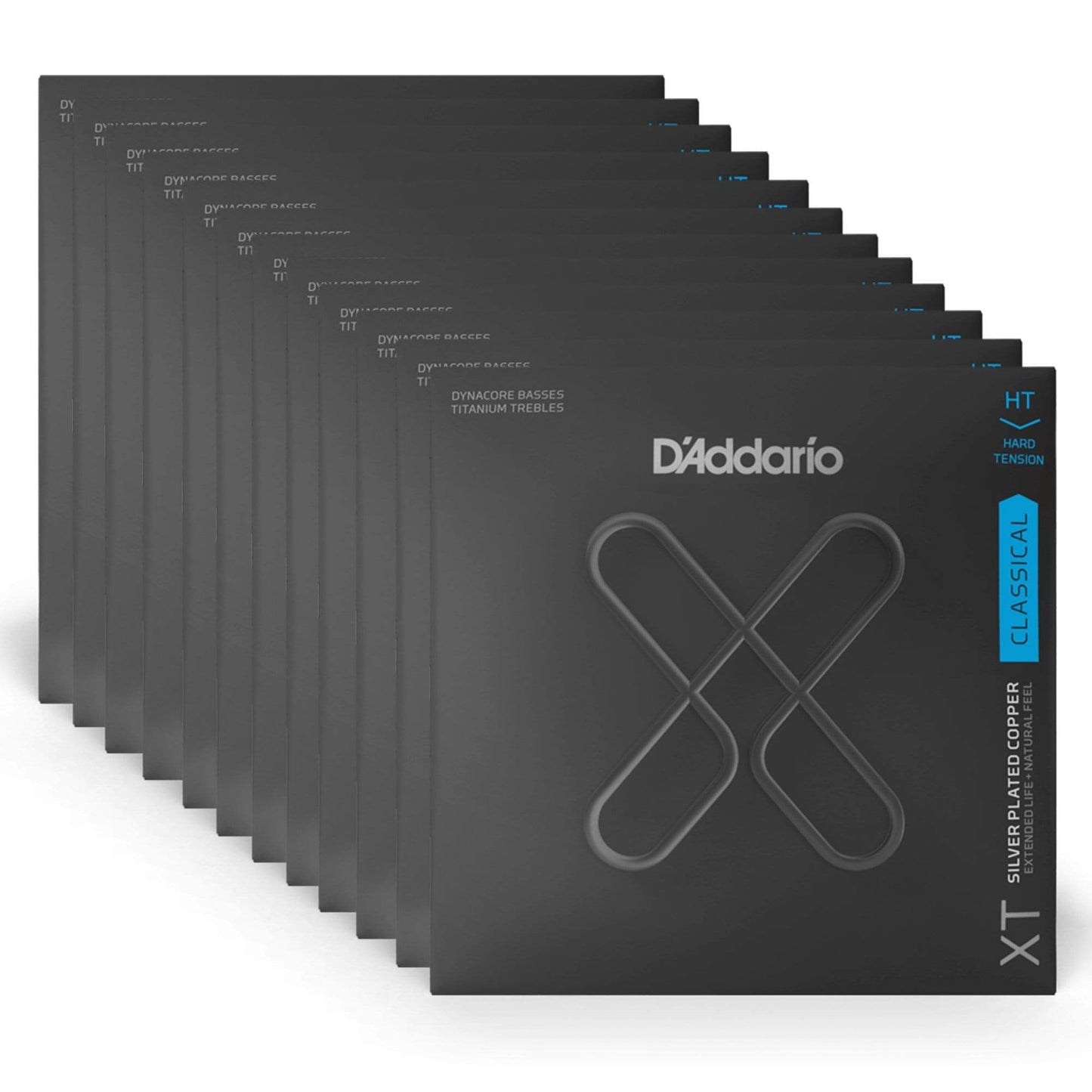 D'Addario XT Dynacore Titanium Classical Guitar Hard Tension 12 Pack Bundle Accessories / Strings / Guitar Strings