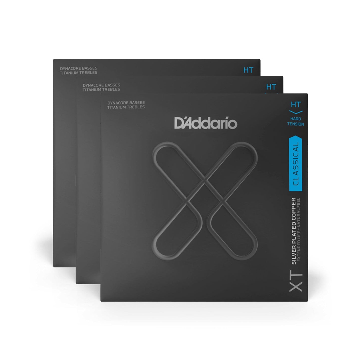 D'Addario XT Dynacore Titanium Classical Guitar Hard Tension 3 Pack Bundle Accessories / Strings / Guitar Strings