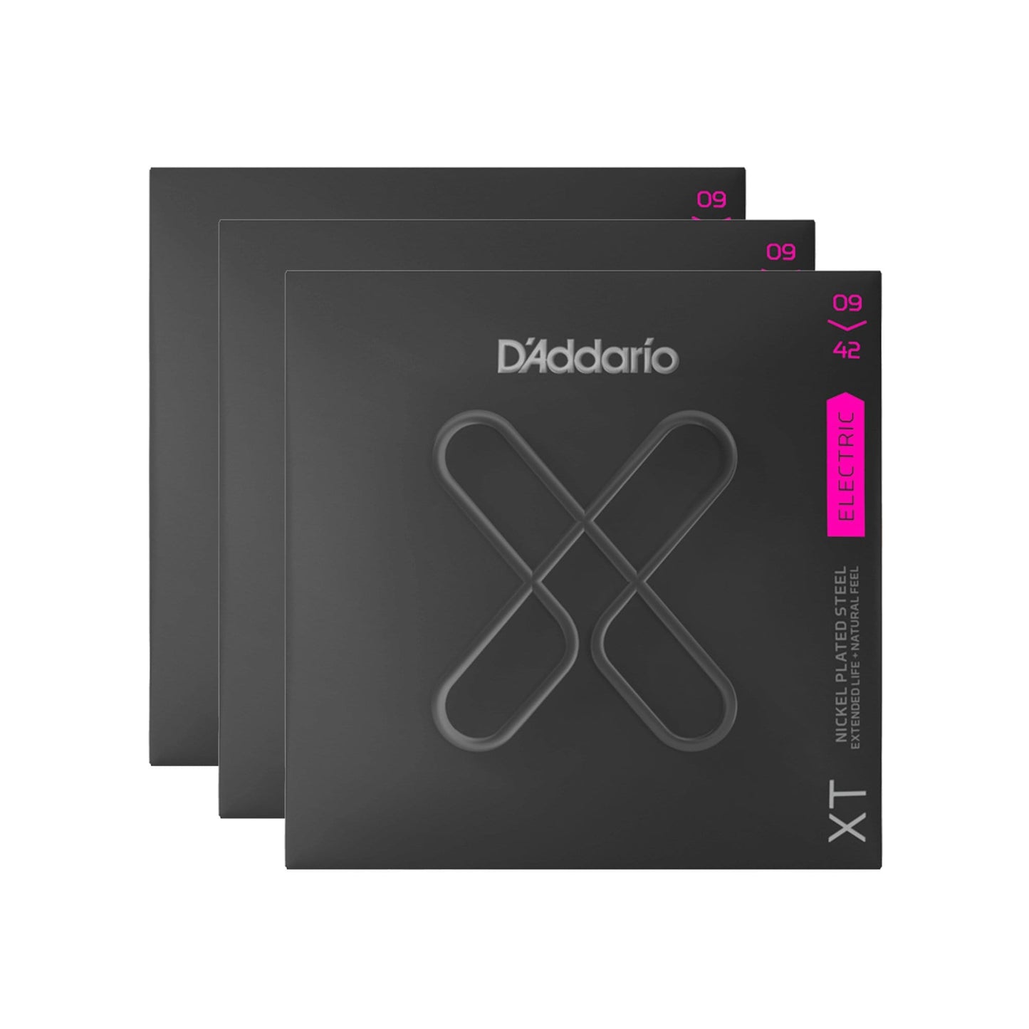 D'Addario XT Nickel Plated Steel Electric Guitar Strings Super Light 9-42 3 Pack Bundle Accessories / Strings / Guitar Strings