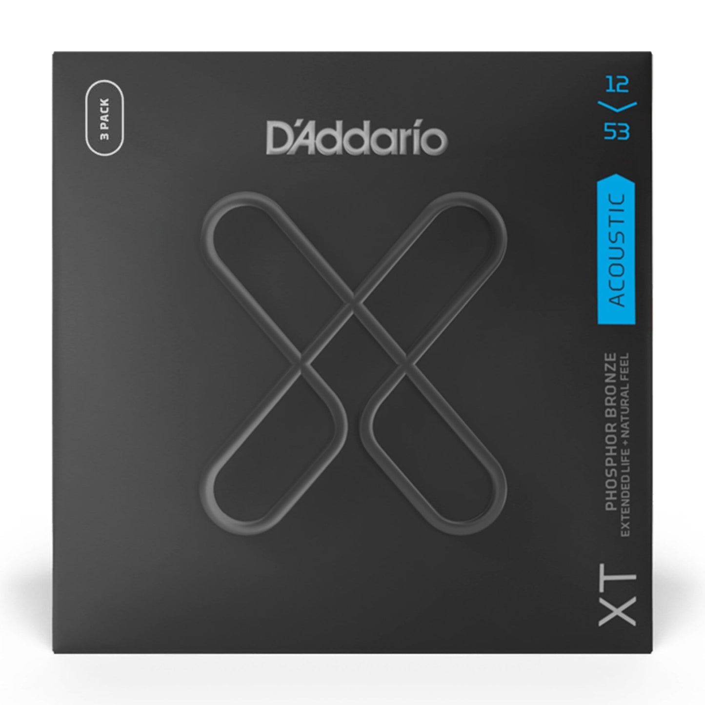 D'Addario XT Phosphor Bronze Acoustic Guitar Strings Extra Light 12-53 3-Pack Accessories / Strings / Guitar Strings