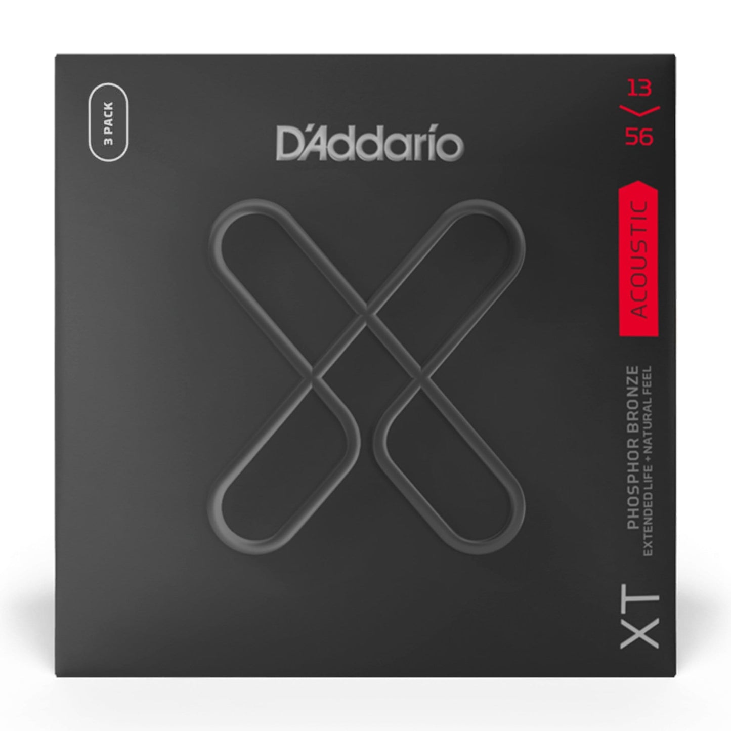 D'Addario XT Phosphor Bronze Acoustic Guitar Strings Medium 13-56 3-Pack Accessories / Strings / Guitar Strings