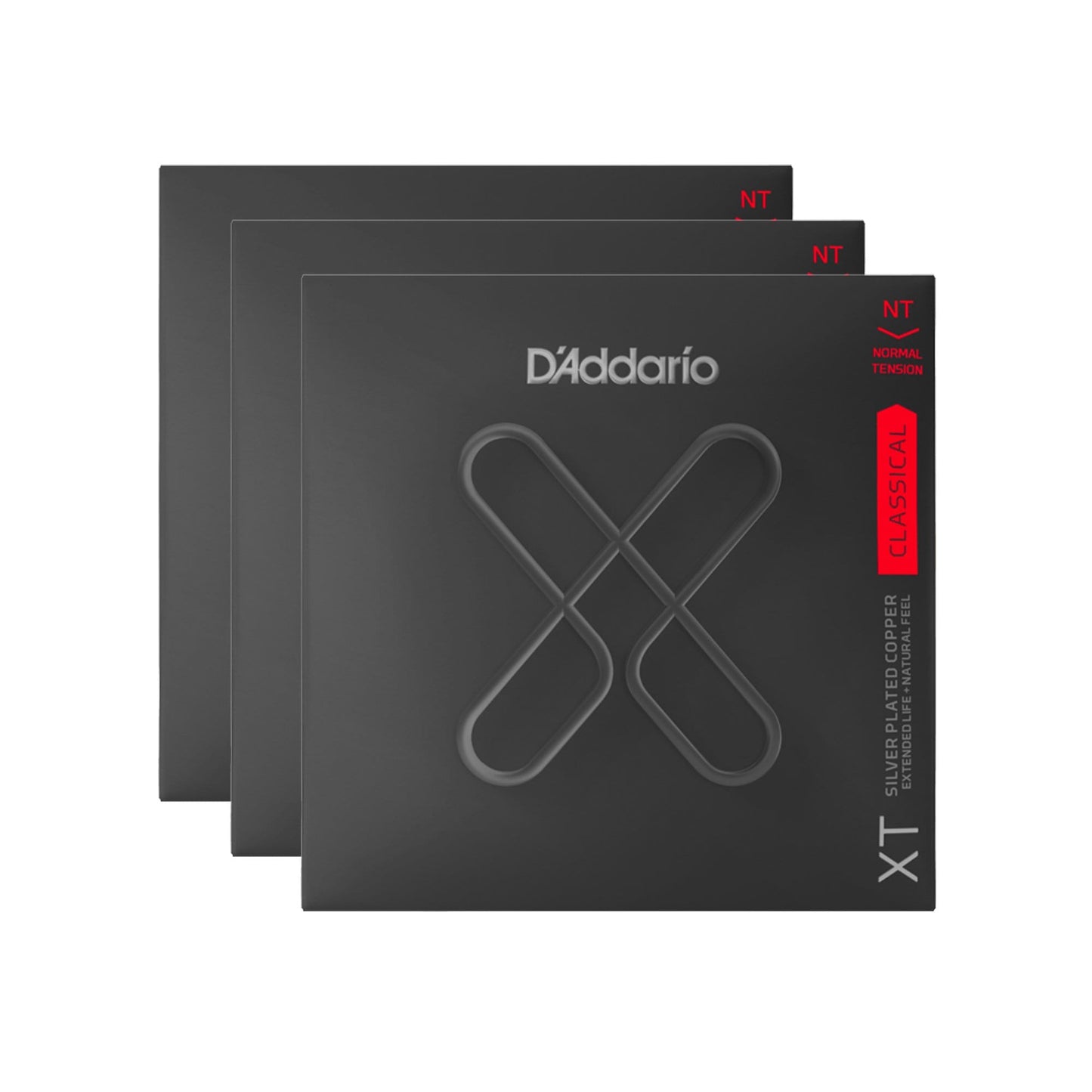 D'Addario XT Silver Plated Copper Classical Guitar Strings Normal Tension 3 Pack Bundle Accessories / Strings / Guitar Strings