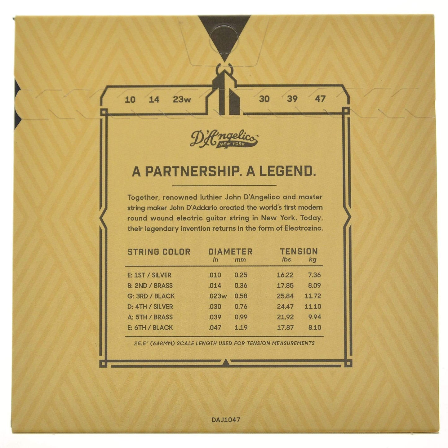 D'Angelico Jazz 10's Electrozinc Electric Guitar Strings Accessories / Strings / Guitar Strings