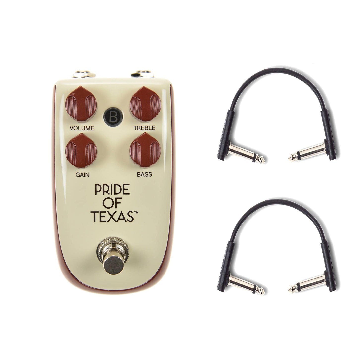 Danelectro Billionaire Pride Of Texas Overdrive w/RockBoard Flat Patch Cables Bundle Effects and Pedals / Overdrive and Boost