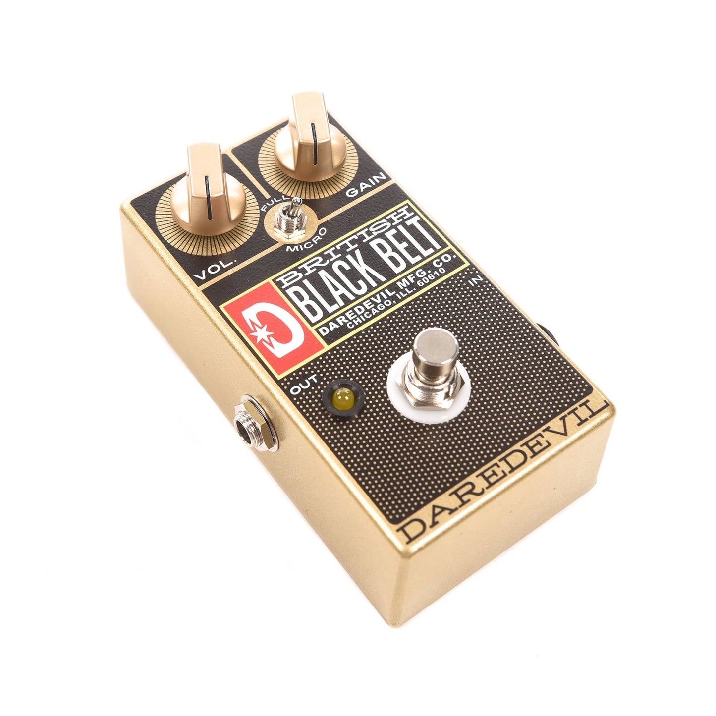 Daredevil British Black Belt Drive Pedal Gold Effects and Pedals / Overdrive and Boost