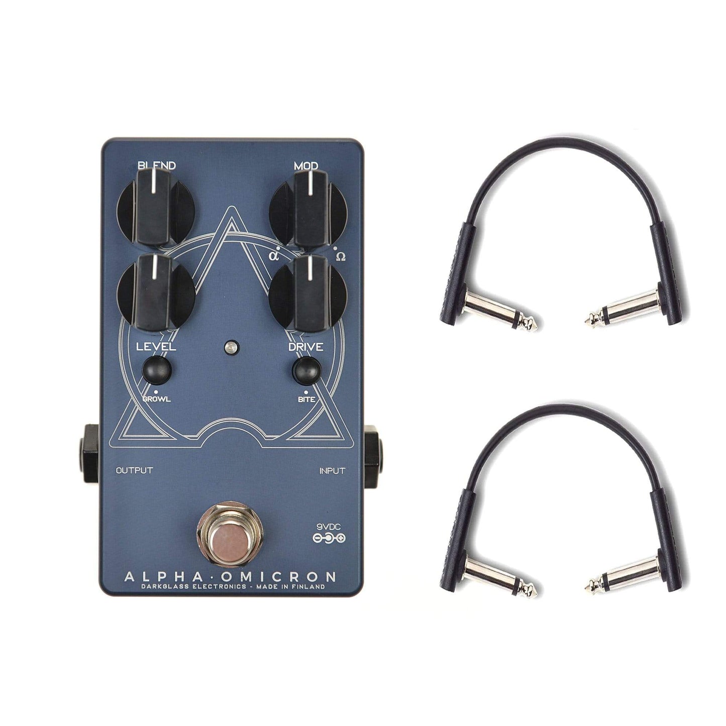 Darkglass Electronics Alpha·Omicron Bass Preamp/Overdrive Pedal w/RockBoard Flat Patch Cables Bundle Effects and Pedals / Bass Pedals