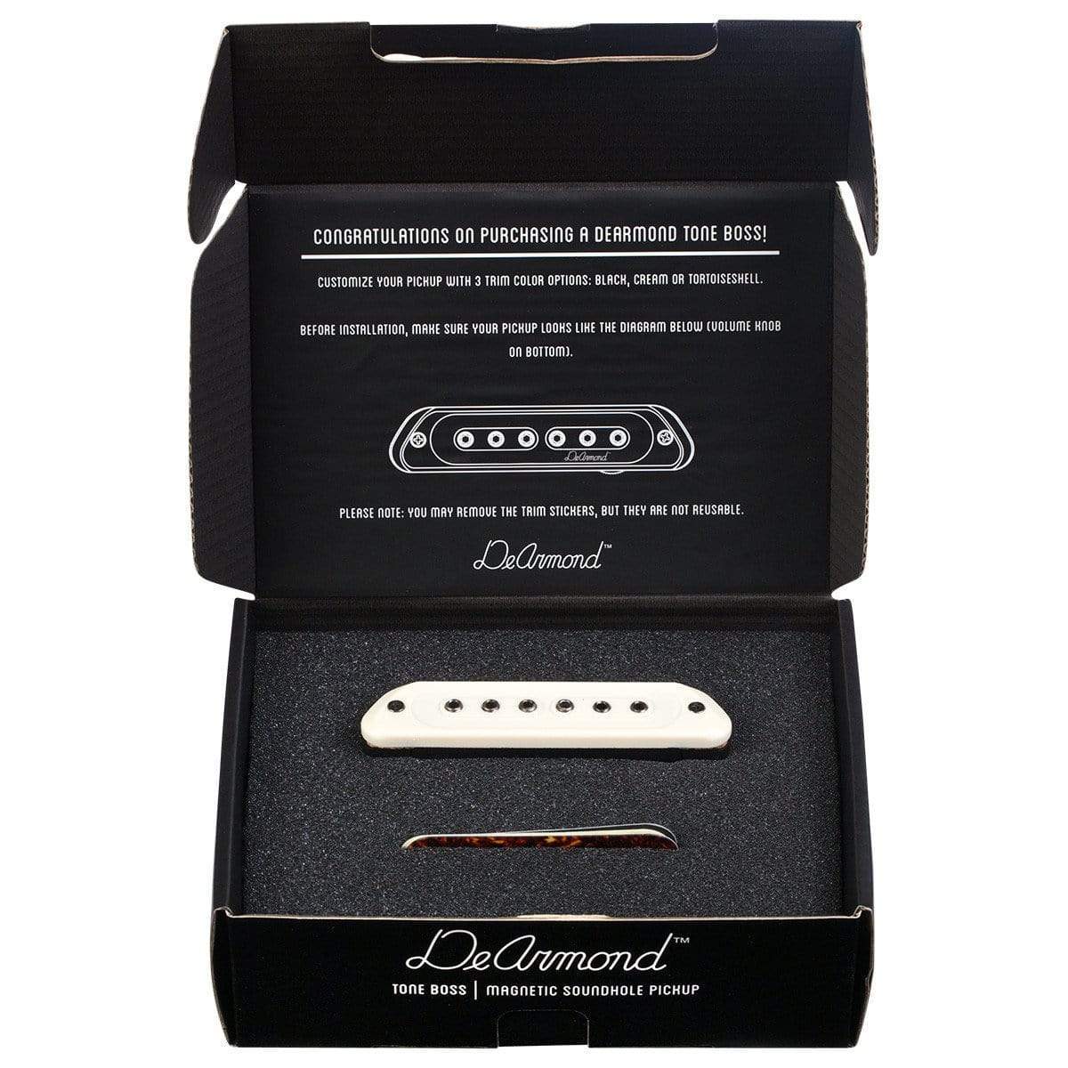 DeArmond Tone Boss Passive Humbucking Magnetic Soundhole Acoustic Guitar Pickup w/Three Colors Parts / Acoustic Pickups
