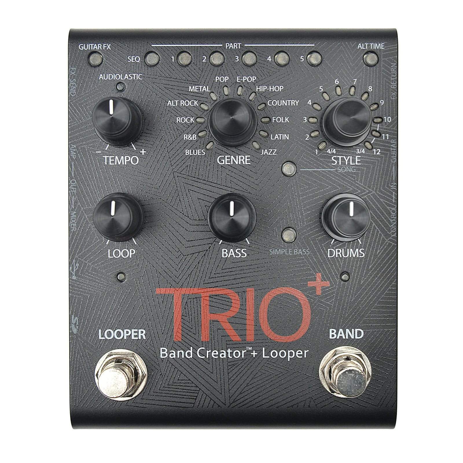 band creator pedal DigiTech Trio+ Band Creator & Looper Pedal
