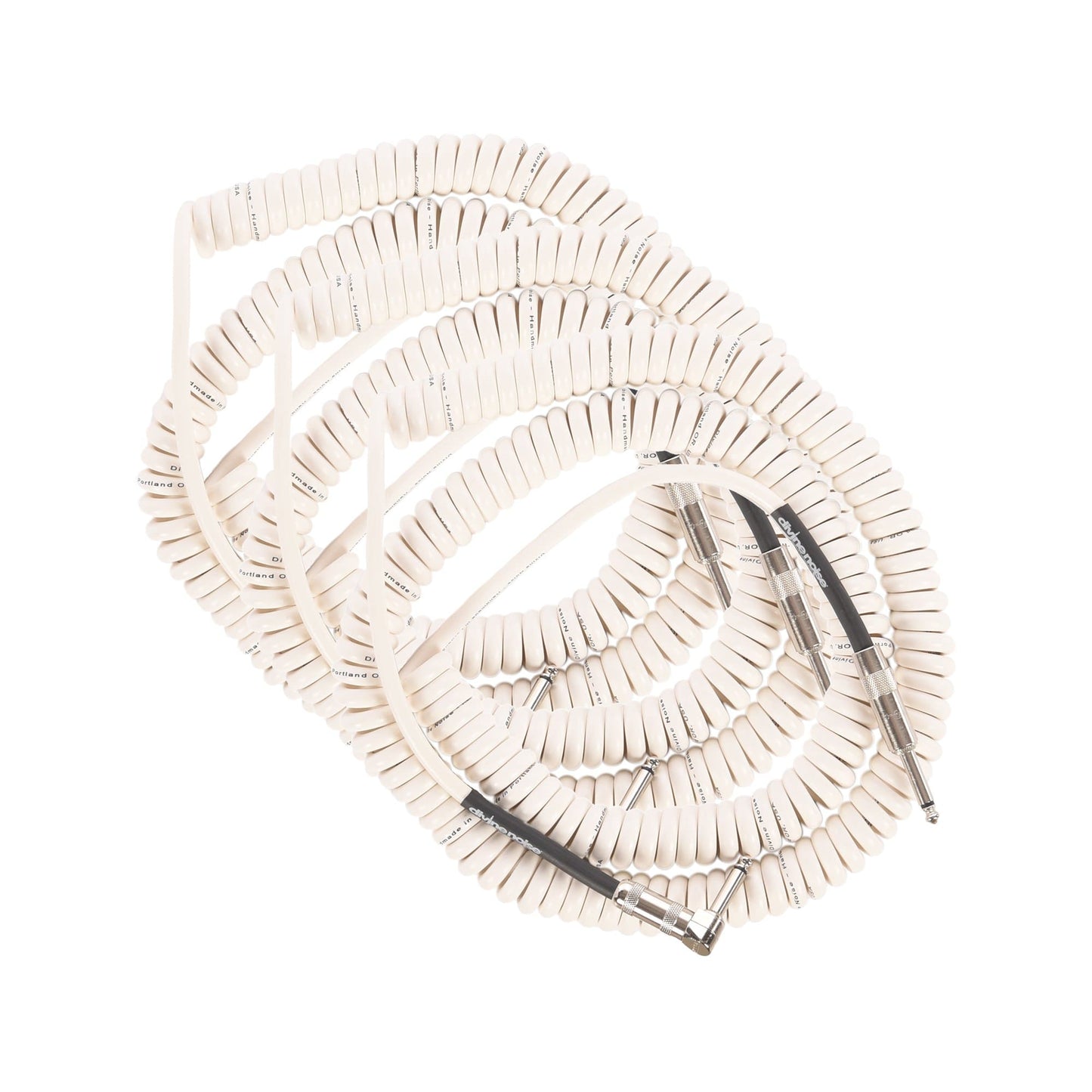Divine Noise Curly Cable White 30' Straight/Right Angle 3 Pack Bundle Accessories / Cables