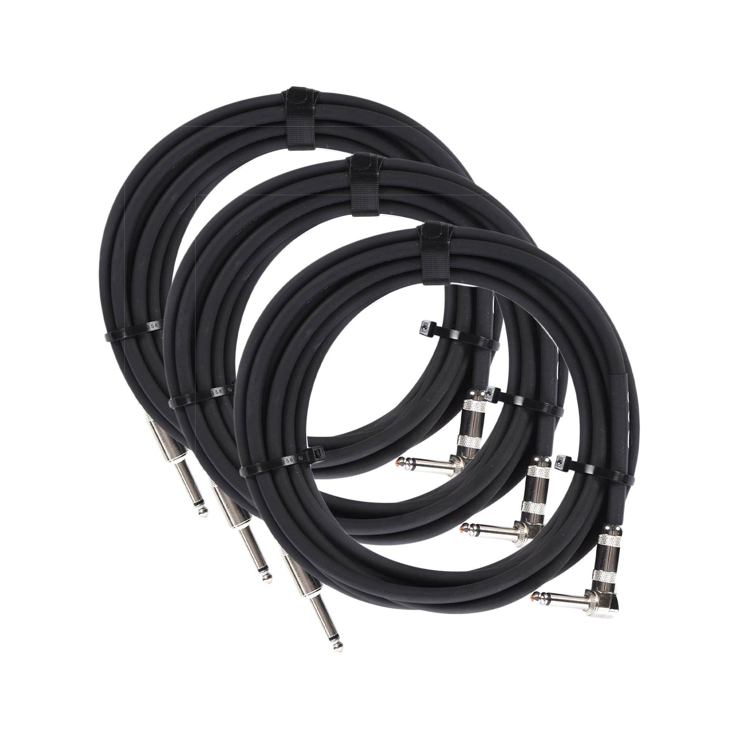 Divine Noise Straight Cable Black 20' Straight/Right Angle 3 Pack Bundle Accessories / Cables