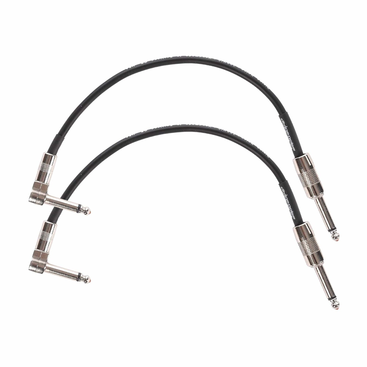 Divine Noise Teenie Patch Cable Black 10" Stubby Straight-VLP Angle 2 Pack Bundle Accessories / Cables
