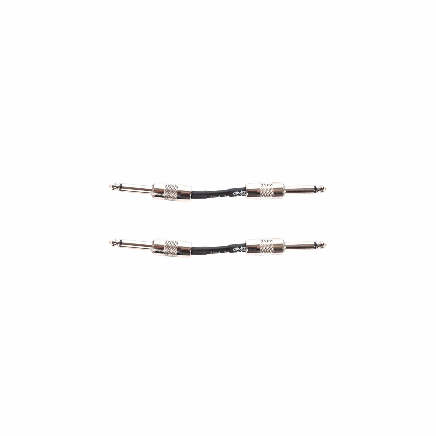 Divine Noise Teenie Patch Cable Black 3" Stubby Straight-Stubby Straight 2 Pack Bundle Accessories / Cables