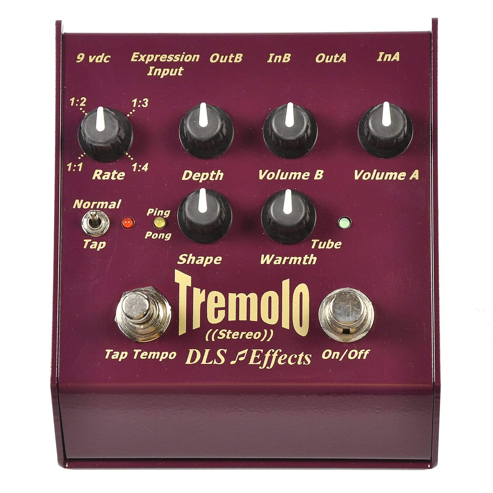 tap tempo tremolo pedal DLS Effects TR1 Stereo Tremolo with Tap Tempo