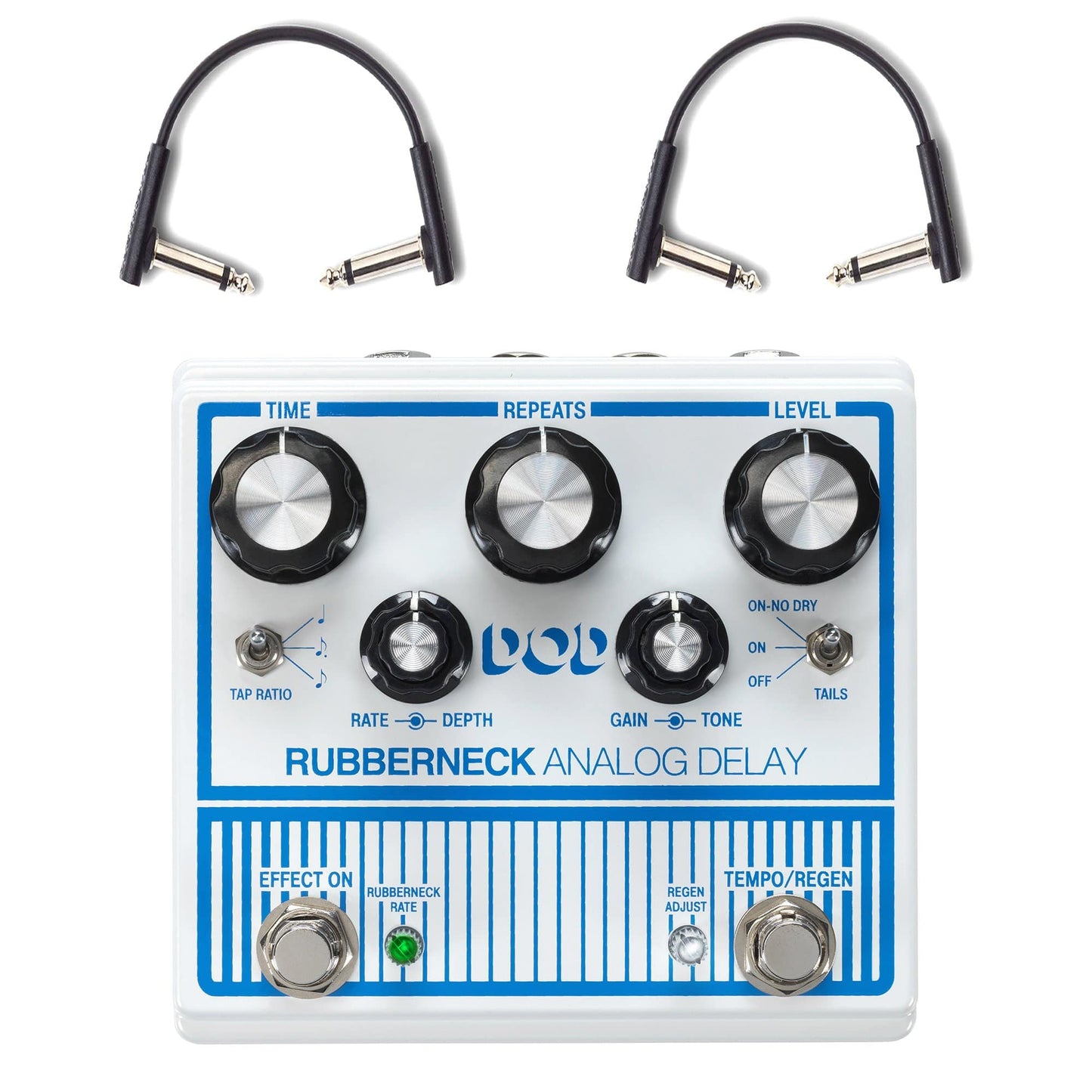 DOD Rubberneck Analog Delay w/RockBoard Flat Patch Cables Bundle Effects and Pedals / Delay