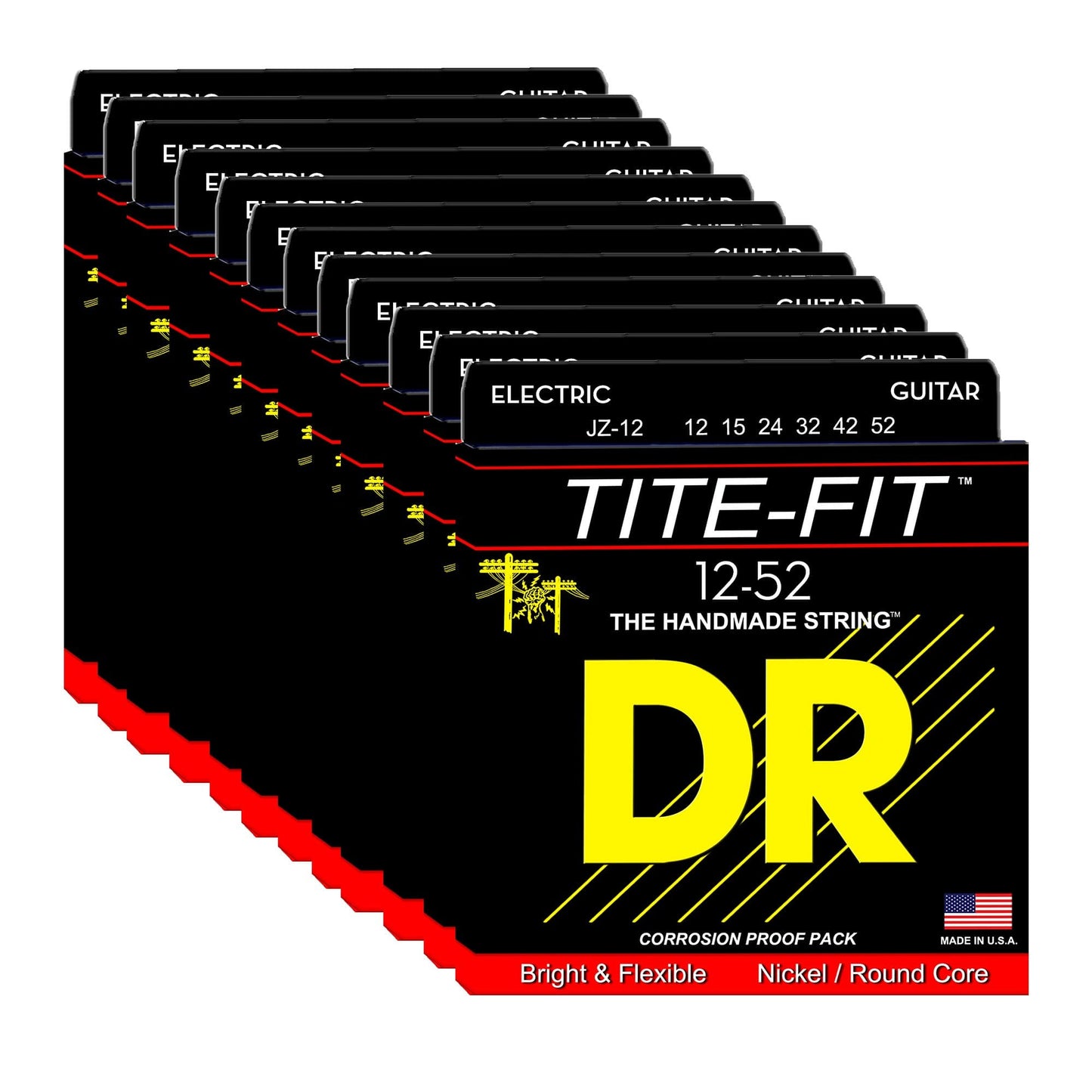 DR Strings JZ-12 Tite Fit Electric 12-52 12 Pack Bundle Accessories / Strings / Guitar Strings
