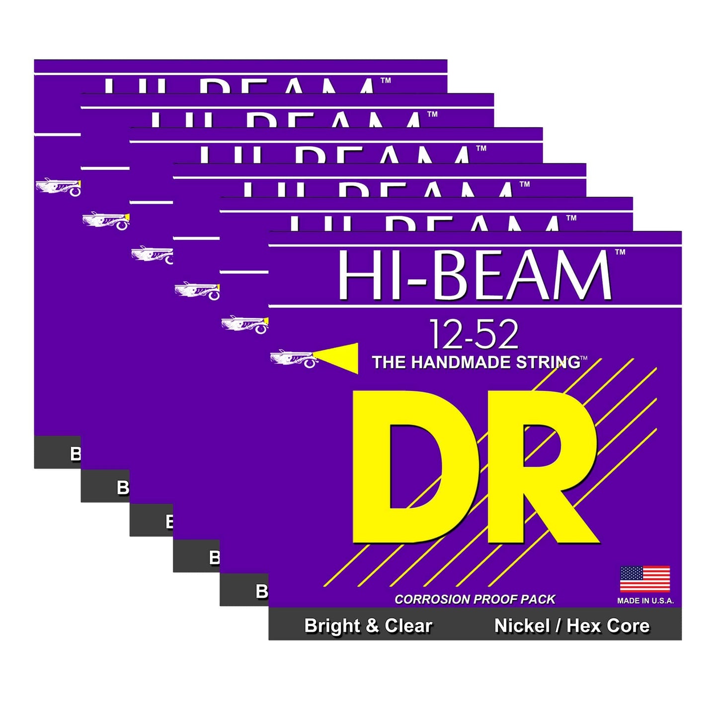 DR Strings JZR-12 Hi Beam Electric 12-52 6 Pack Bundle Accessories / Strings / Guitar Strings