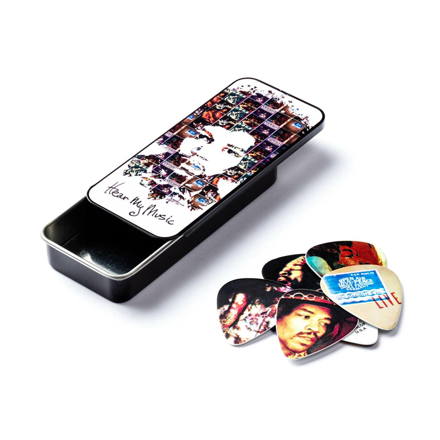 Dunlop Jimi Hendrix Hear My Music Guitar Pick Tin - Medium Accessories / Picks