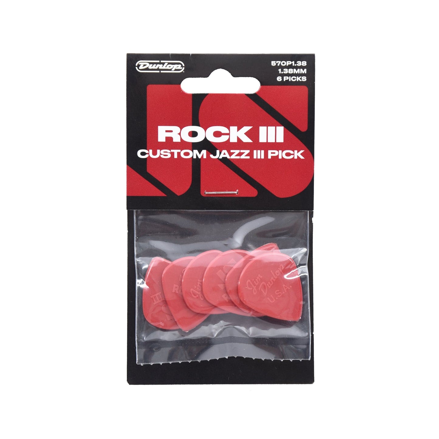 Dunlop Rock III Custom Jazz III Pick 1.38mm (6) Accessories / Picks