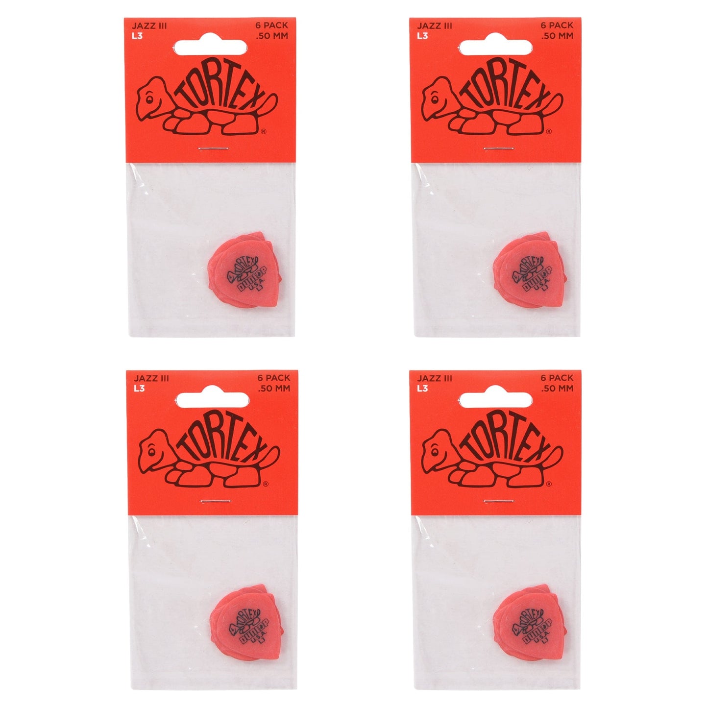 Dunlop Tortex Jazz III .50mm Player's Pack 24 Pack Bundle Accessories / Picks