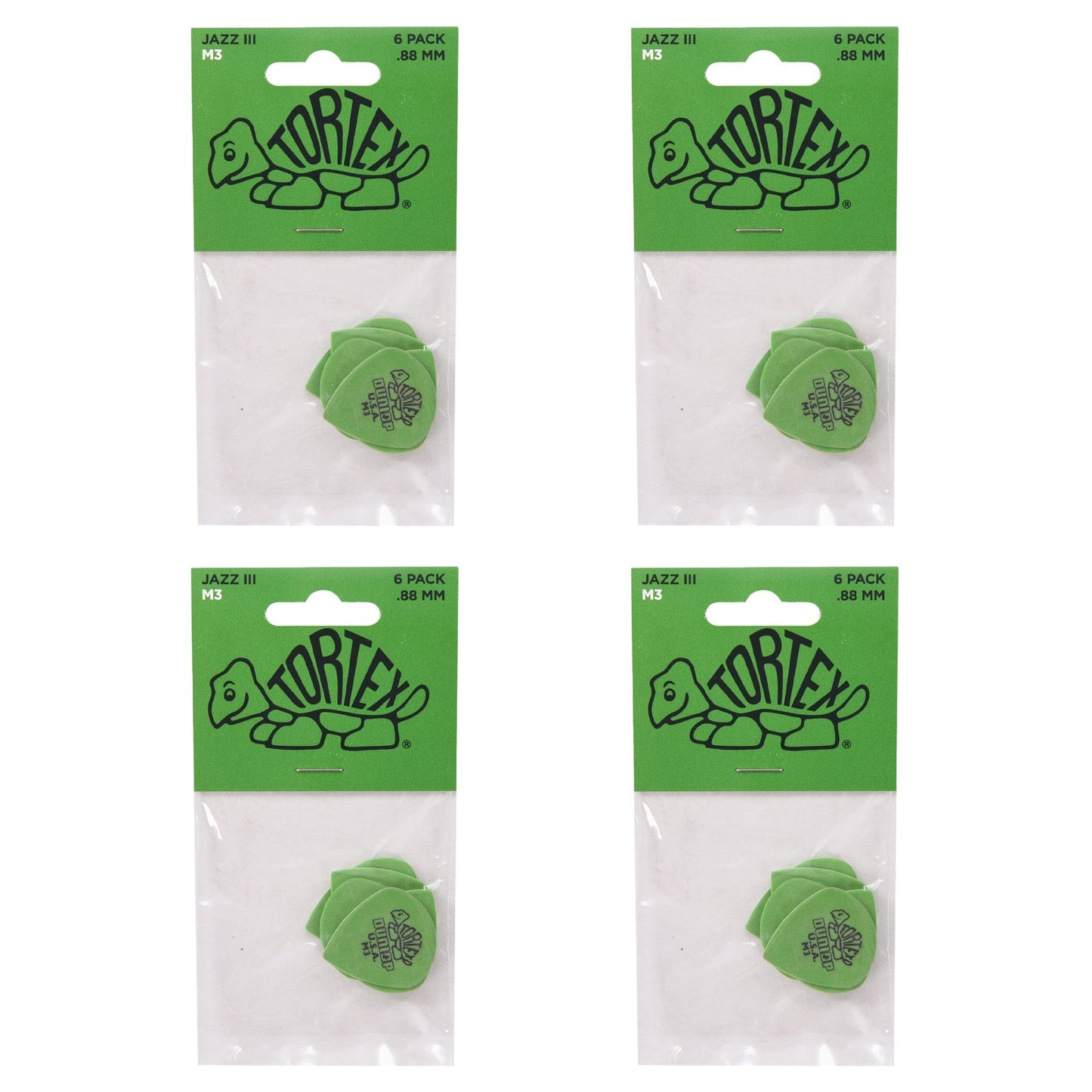 Dunlop Tortex Jazz III .88mm Player's Pack 24 Pack Bundle Accessories / Picks