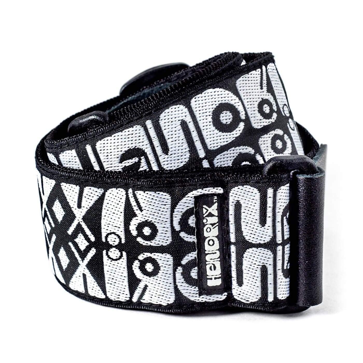 Dunlop Jimi Hendrix Logo Strap Black and White Accessories / Straps