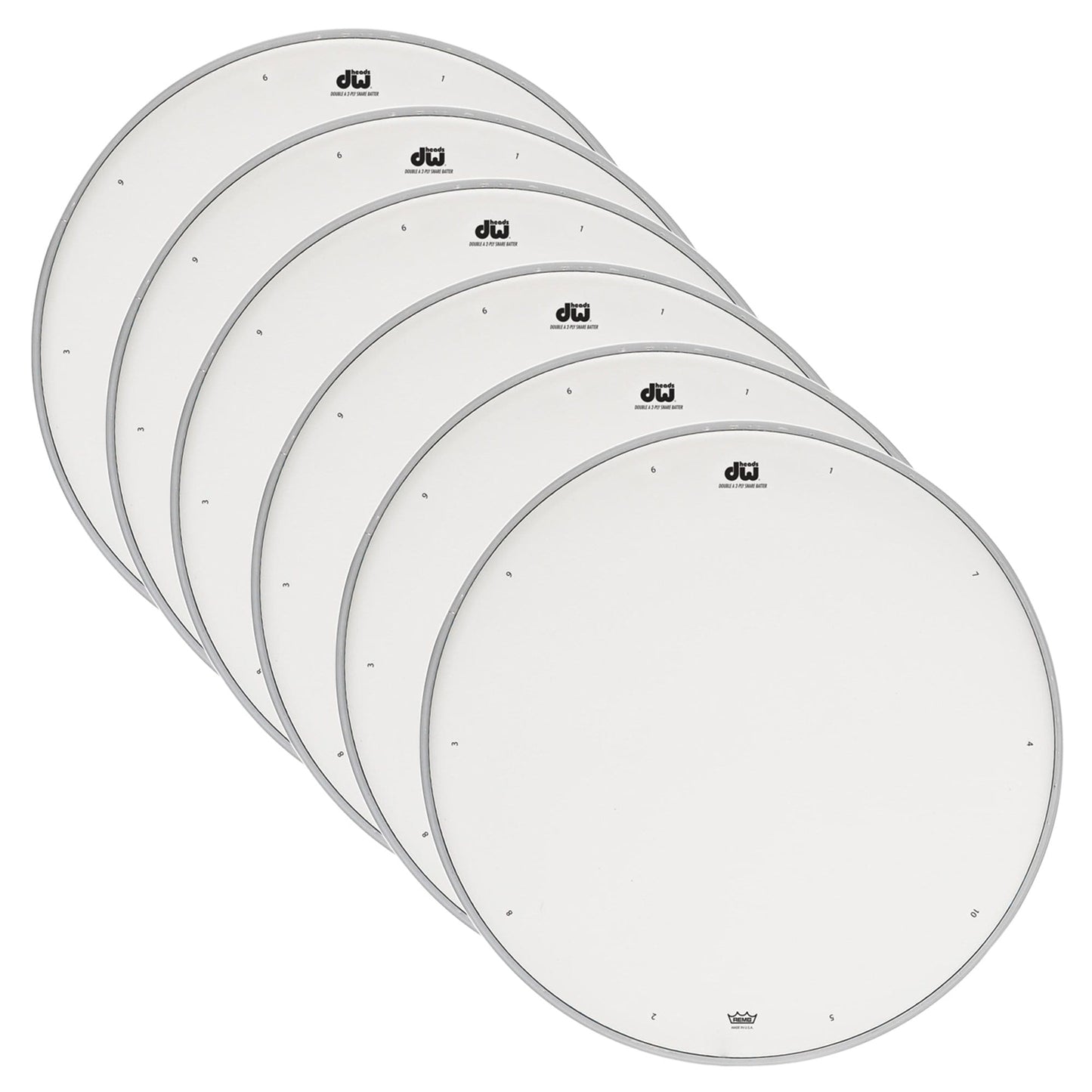 DW 14" AA 2-Ply Coated Snare Drum Head w/Tuning Sequence (6 Pack Bundle) Drums and Percussion / Parts and Accessories / Heads