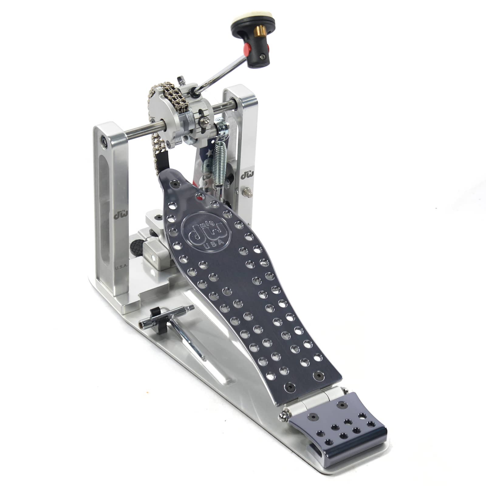 dw mdd double pedal DW Machined Chain Drive Single Bass Drum Pedal – Chicago Music Exchange