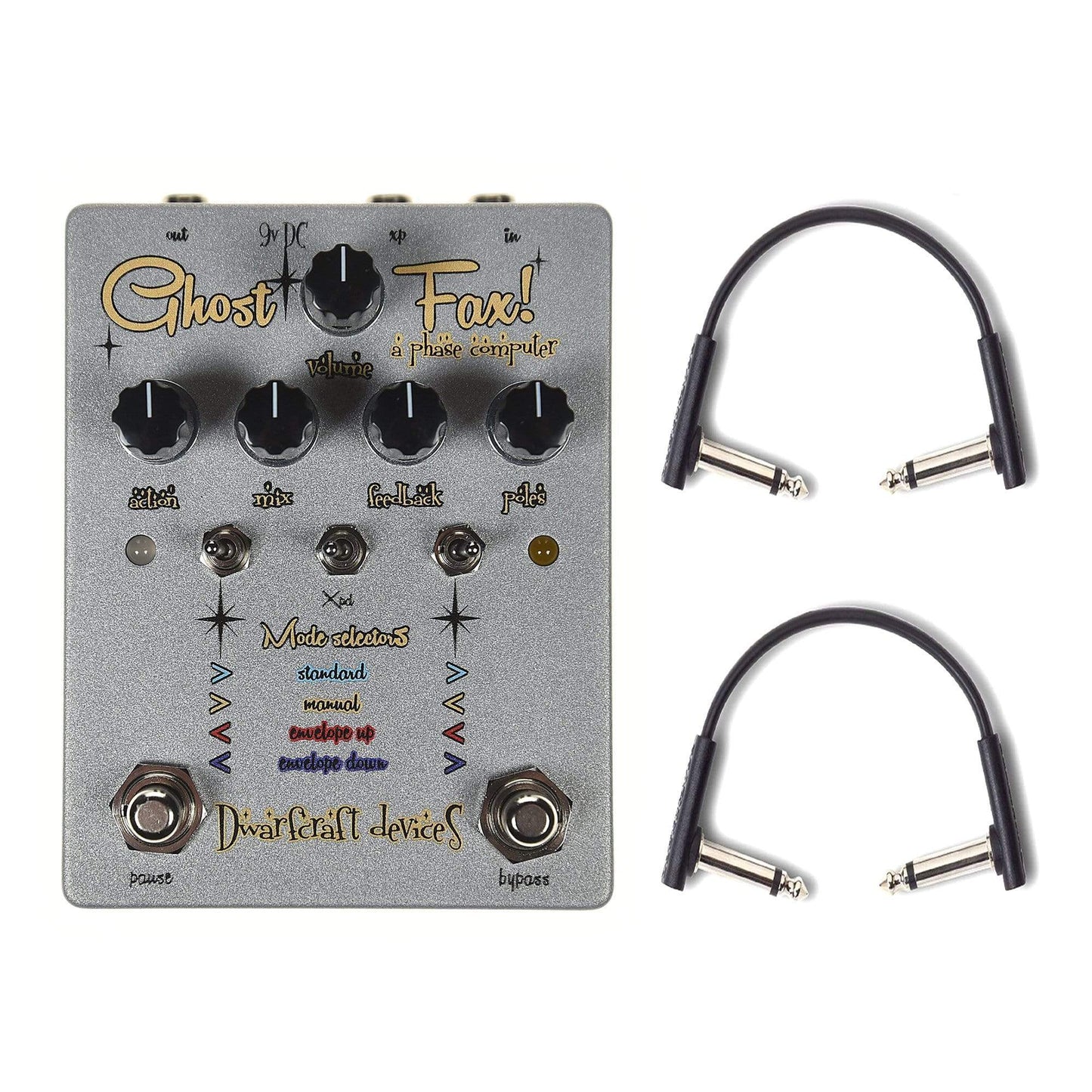 Dwarfcraft Ghost Fax Phase Computer w/RockBoard Flat Patch Cables Bundle Effects and Pedals / Phase Shifters