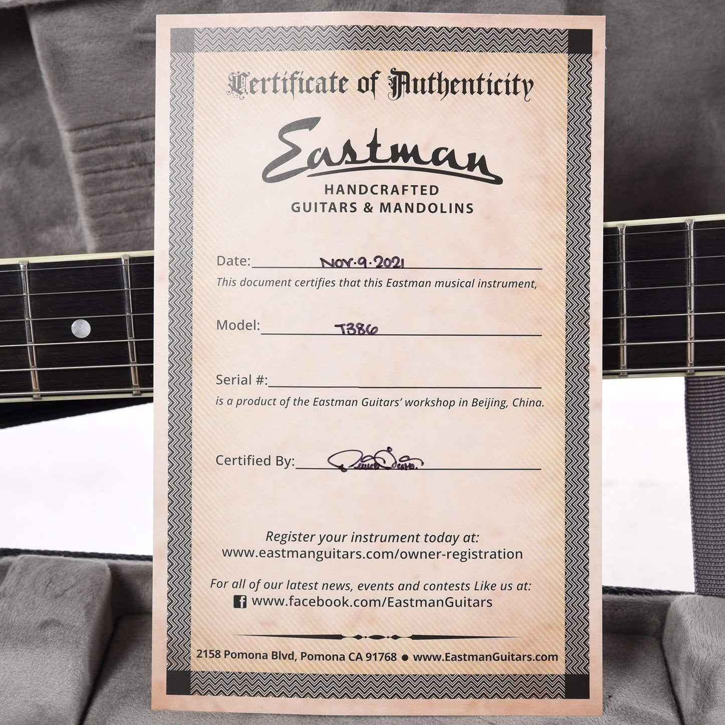 Eastman T386 Thinline Classic w/Kent Armstrong Humbuckers Electric Guitars / Semi-Hollow