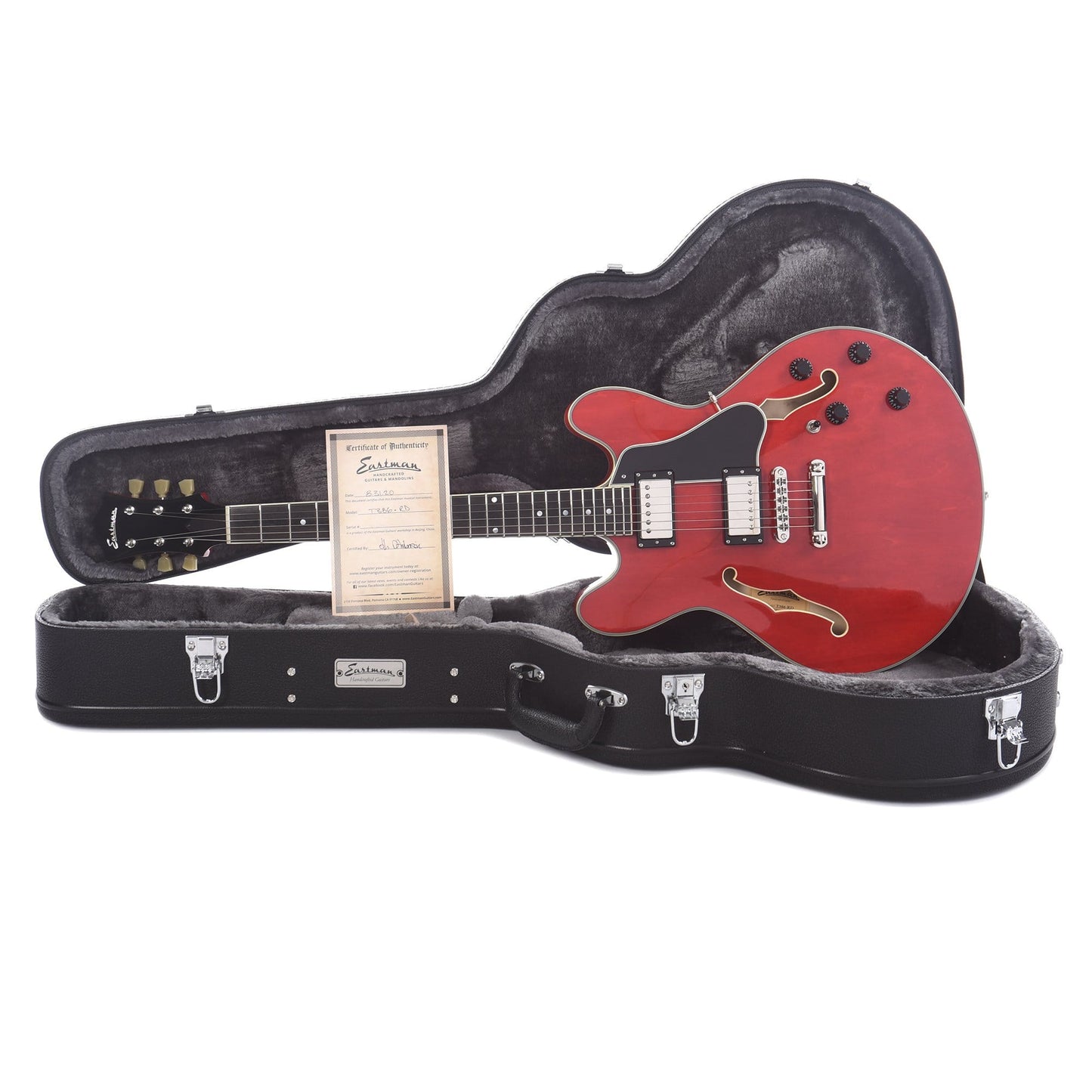 Eastman T386 Thinline Red w/Kent Armstrong Humbuckers Electric Guitars / Semi-Hollow