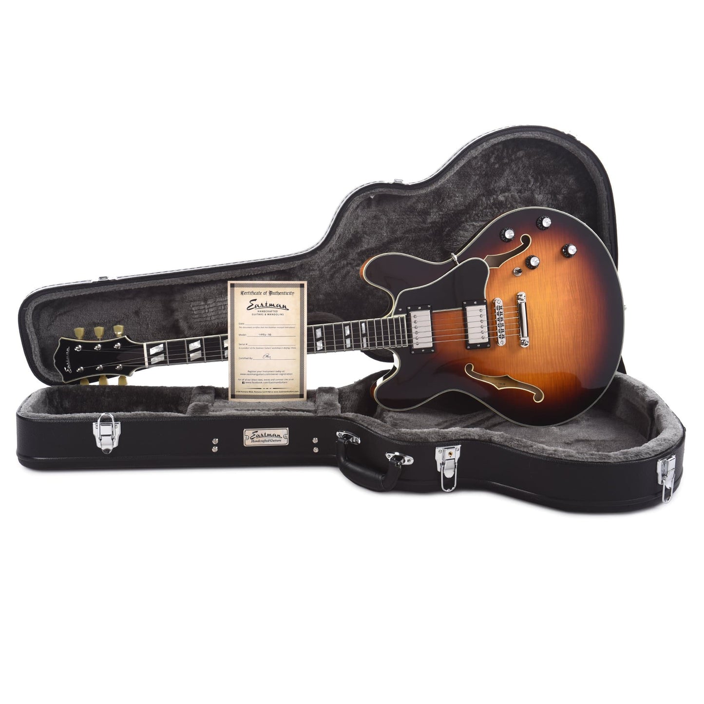 Eastman T486 Thinline Deluxe Sunburst w/Seymour Duncan Humbuckers Electric Guitars / Semi-Hollow