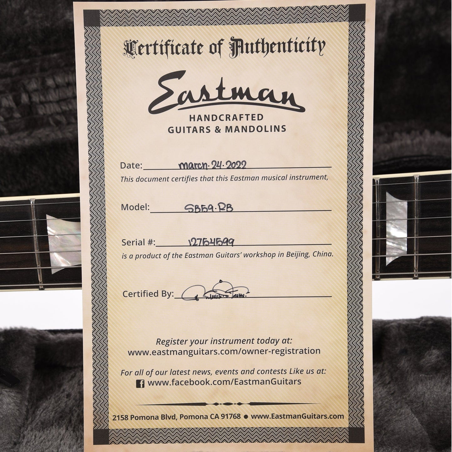 Eastman SB59 Red Burst w/Seymour Duncan Pickups Electric Guitars / Solid Body