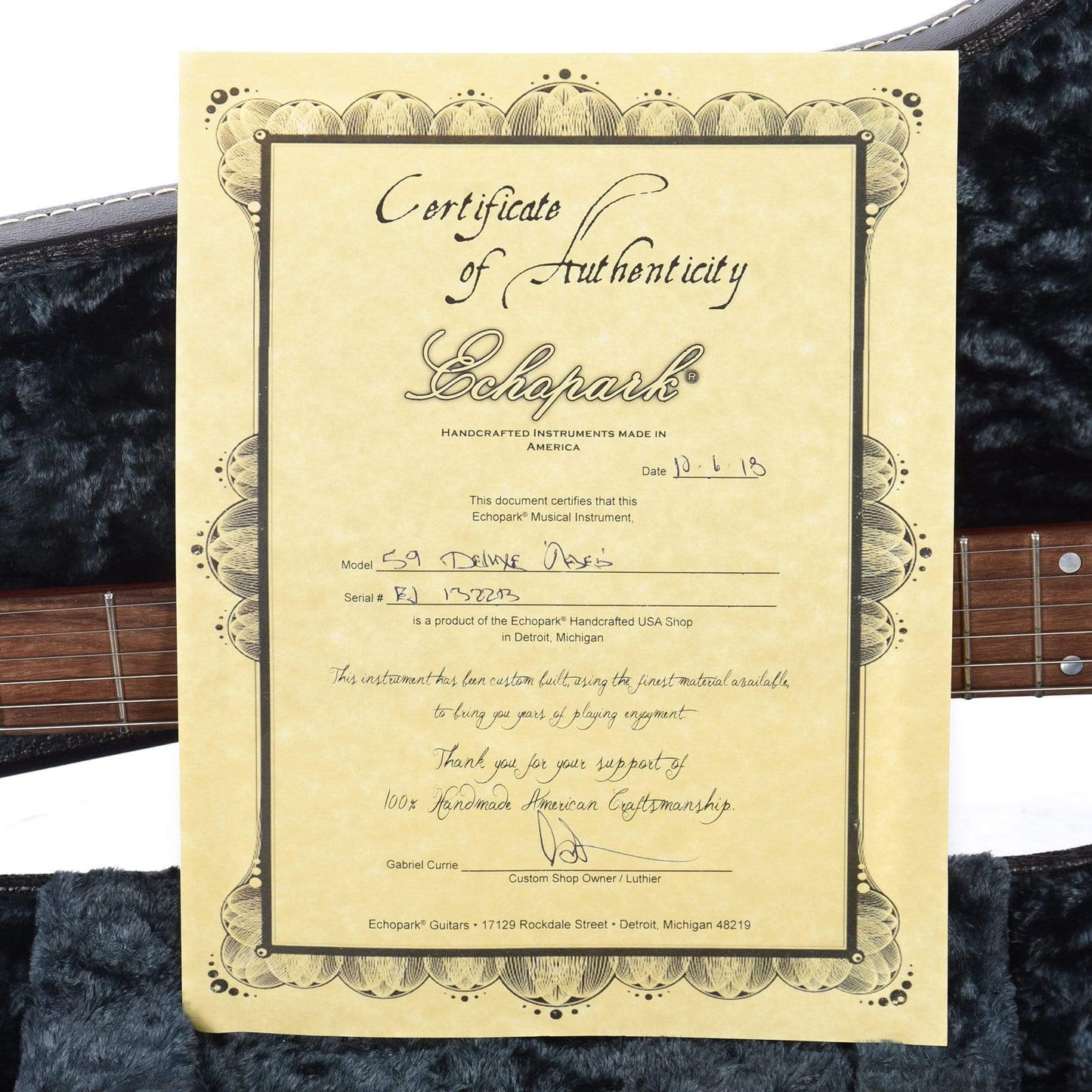 Echopark '59 Deluxe Cherry w/1pc Slab Mahogany Body & Arcane P90s Electric Guitars / Solid Body