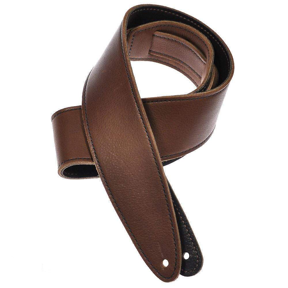 El Dorado Durango Suave Leather Guitar Strap 2.5 Inch - Congac & Chocolate Accessories / Straps