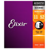 Elixir 11027 Acoustic 80/20 Nano Custom Light 11-52 (3 Pack Bundle) Accessories / Strings / Guitar Strings