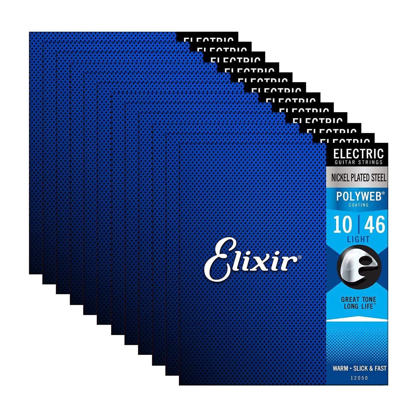 Elixir 12050 Electric Poly Light 10-46 12 Pack Bundle Accessories / Strings / Guitar Strings